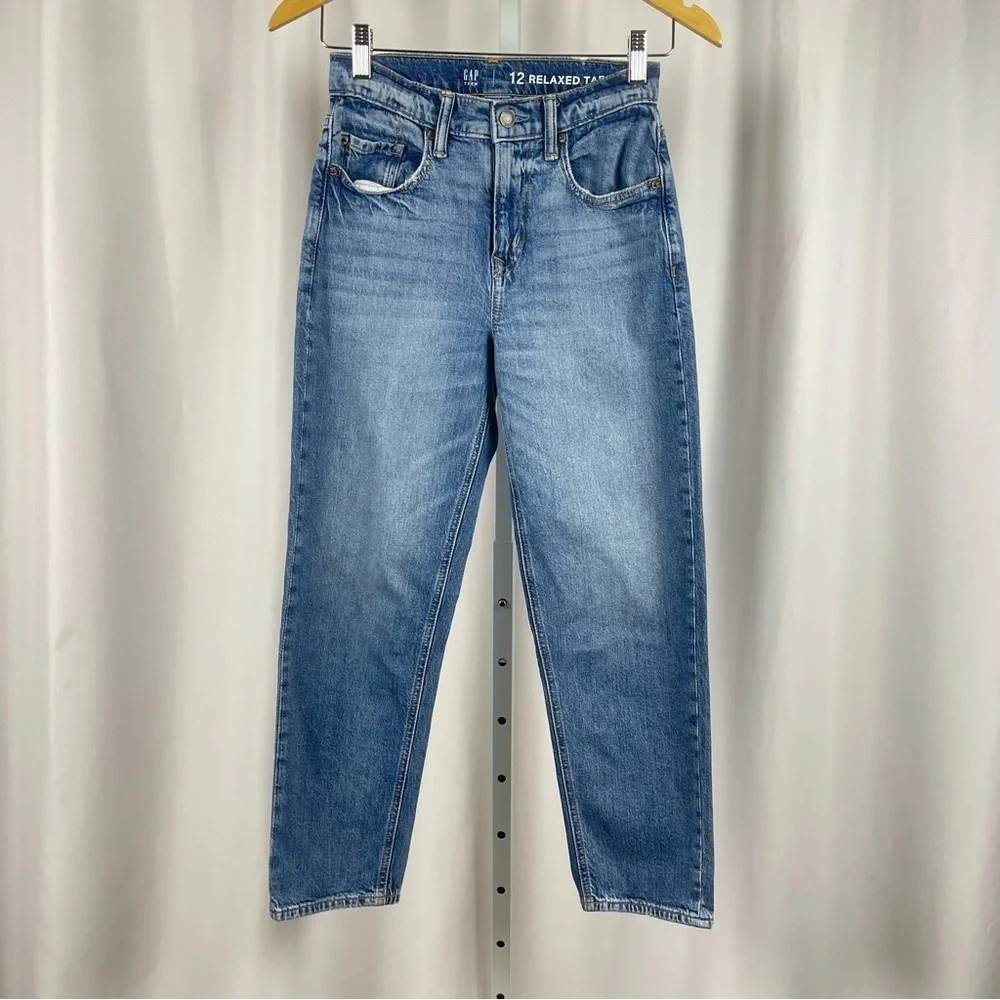 GAP Teen Size 12 Relaxed Taper Retro Jeans Medium Wash Classic